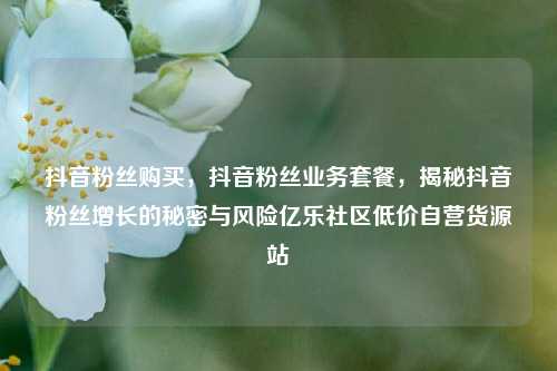 抖音粉丝购买	，抖音粉丝业务套餐，揭秘抖音粉丝增长的秘密与风险亿乐社区低价自营货源站  第1张