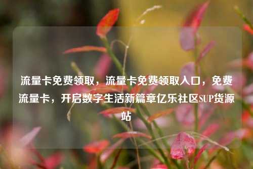 流量卡免费领取，流量卡免费领取入口	，免费流量卡，开启数字生活新篇章亿乐社区SUP货源站  第1张