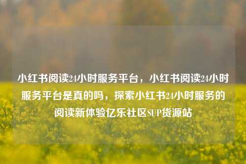 小红书阅读24小时服务平台	，小红书阅读24小时服务平台是真的吗，探索小红书24小时服务的阅读新体验亿乐社区SUP货源站  第1张