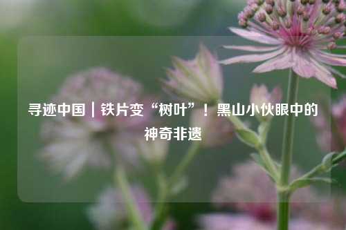 寻迹中国｜铁片变“树叶”！黑山小伙眼中的神奇非遗  第1张