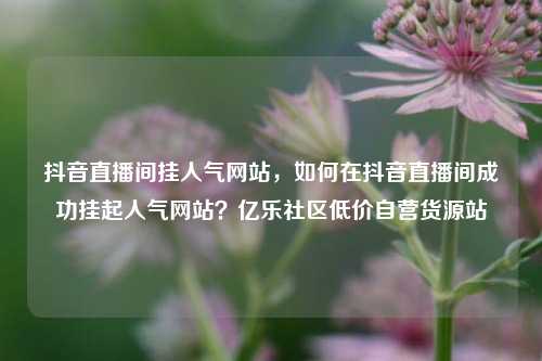 抖音直播间挂人气网站，如何在抖音直播间成功挂起人气网站？亿乐社区低价自营货源站  第1张