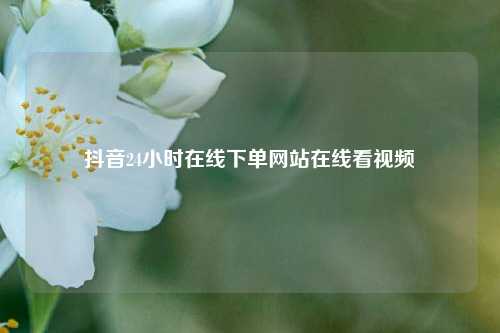 抖音24小时在线下单网站在线看视频  第1张